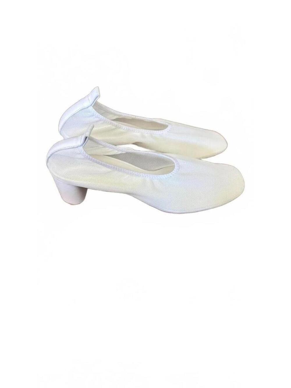 New Reformation Betsy Illusion Mesh Heels White Size 8